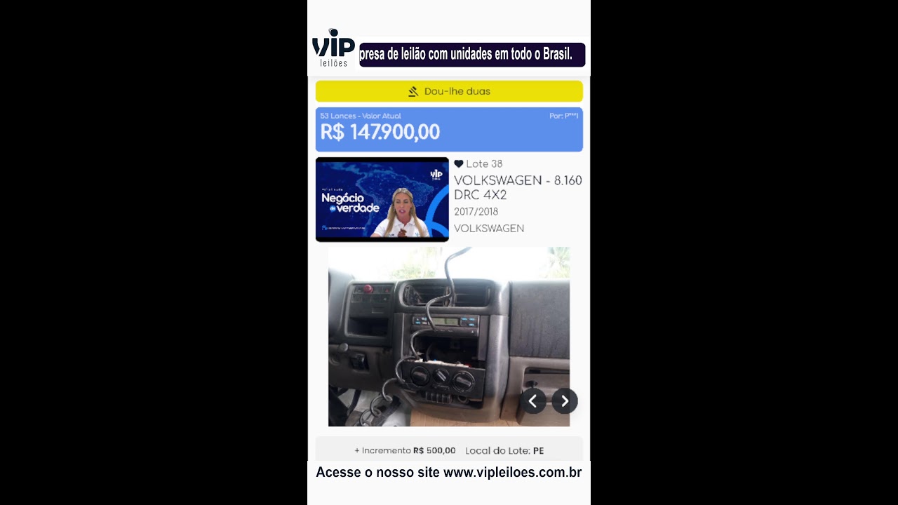 Vip Leilões convidou você