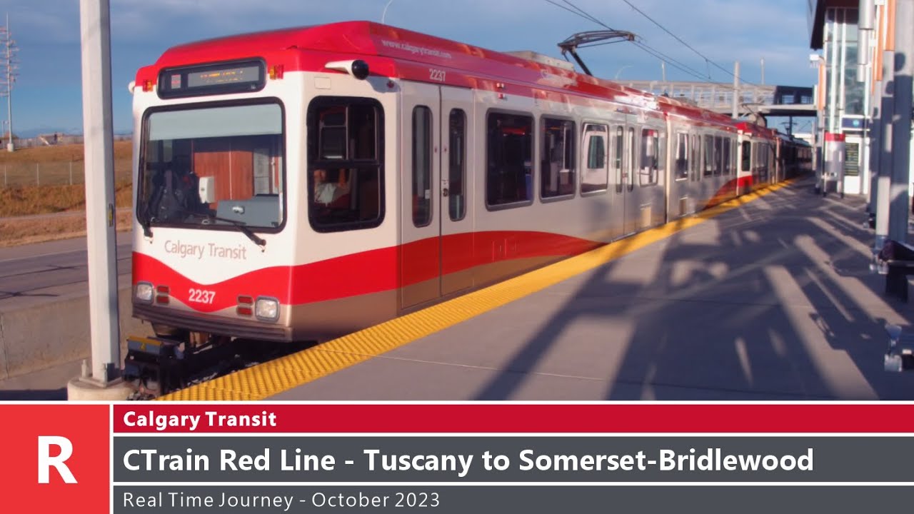 🚊 Calgary Transit - Real Time Journey - CTrain Red Line - Tuscany to Somerset-Bridlewood