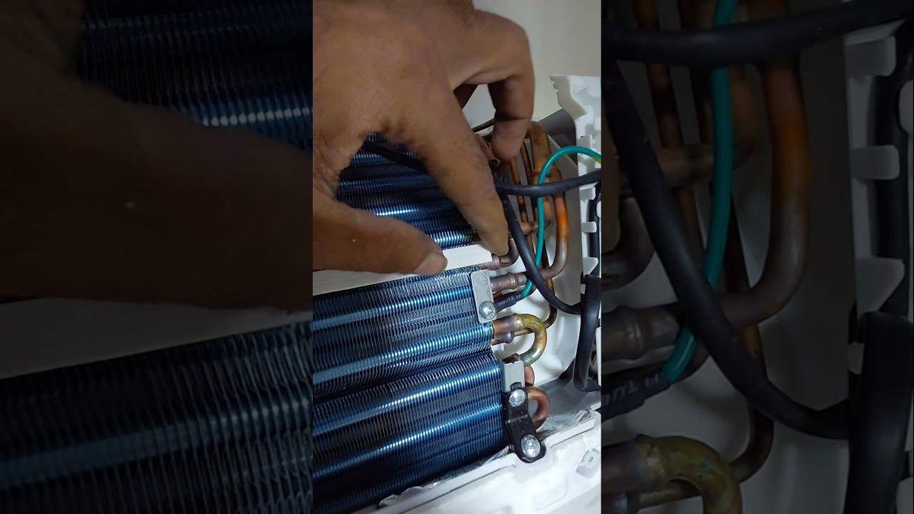 Fixing AC Water Leaking Issues #airconditioner #acservice #viral #technician #acgas #shorts #ac