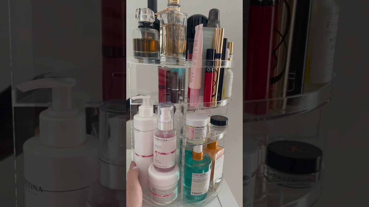 The best spinning organizer I found on Amazon #amazonfinds#amazonhaul#makeuporganizer#organization