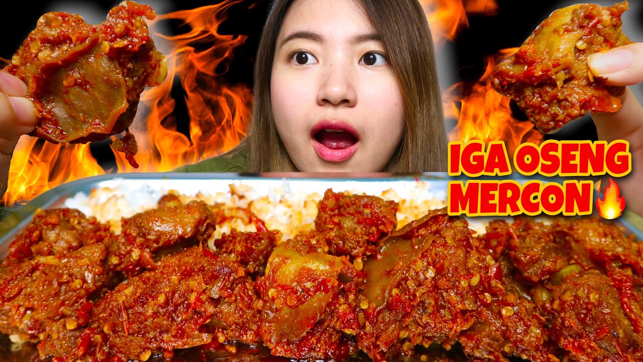 MUKBANG OSENG OSENG MERCON DAGING IGA SAPI || PEDESNYA BIKIN SAKIT KEPALA
