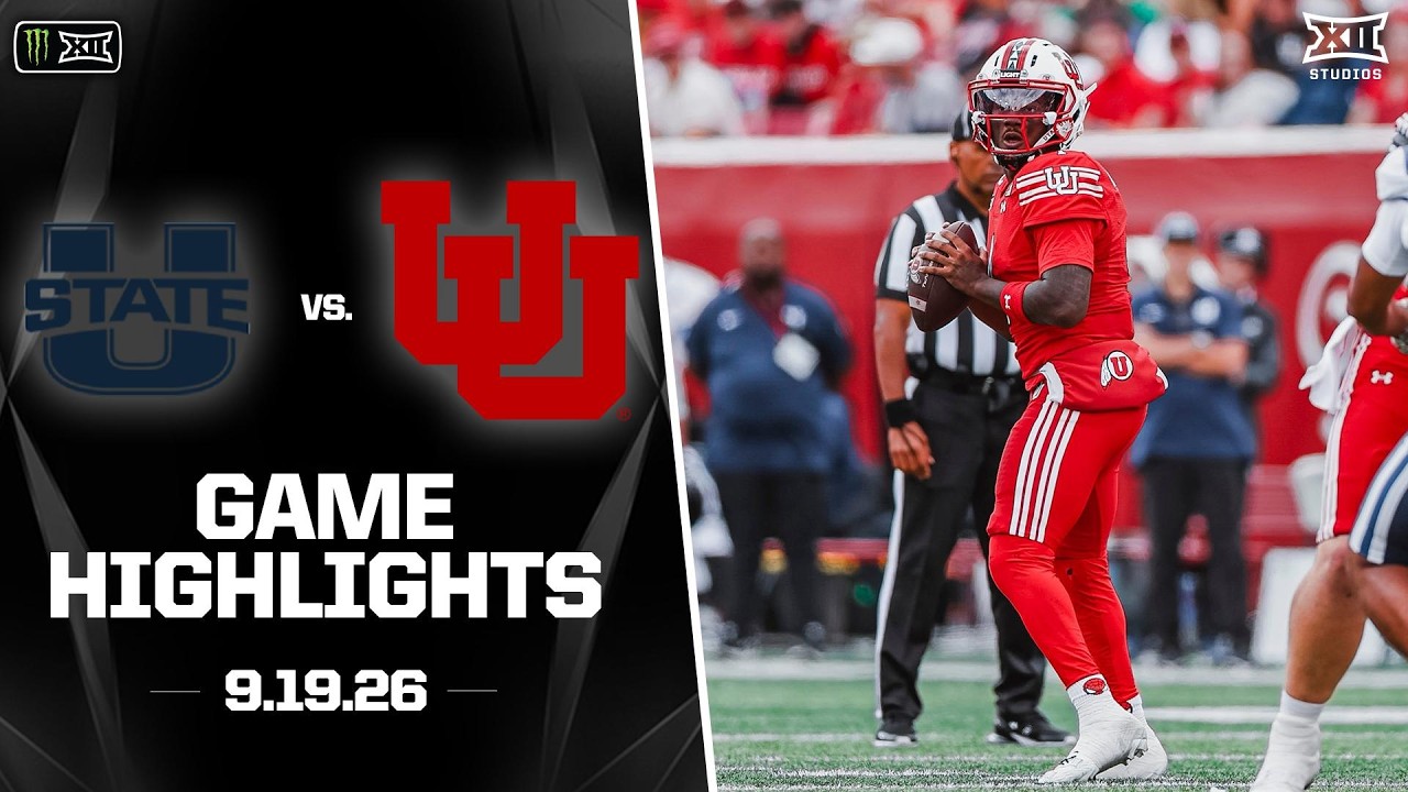 Utah State vs. #17 Utah Highlights | 2026 Monster Energy Big 12 Football