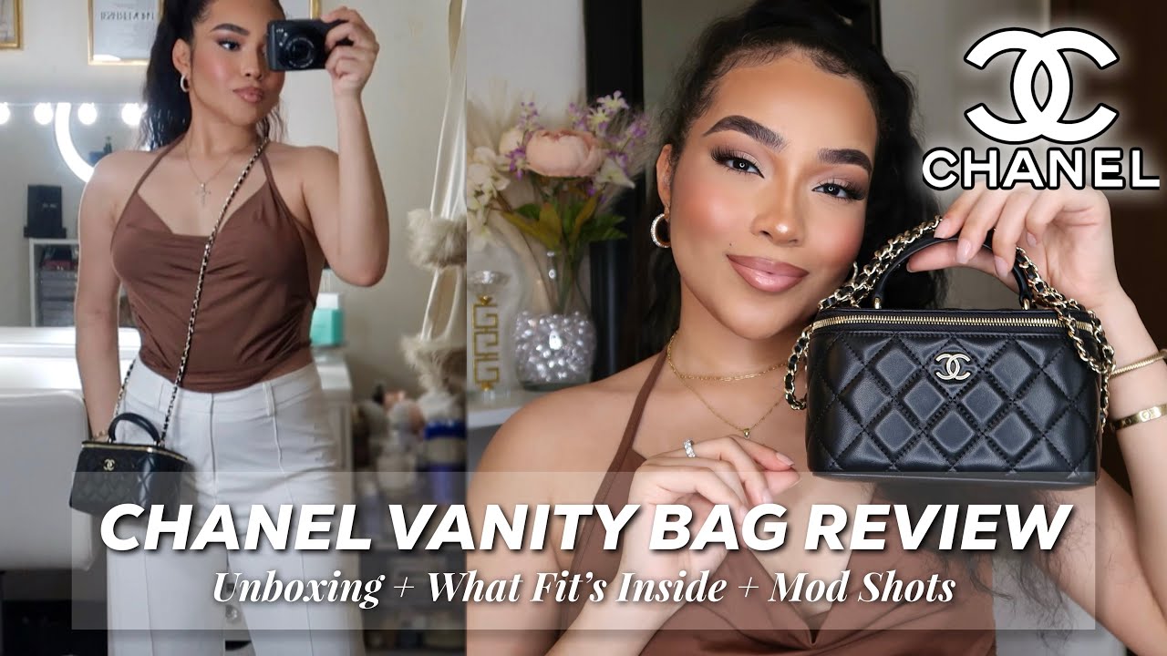 CHANEL VANITY BAG UNBOXING REVIEW | What Fits Inside? + Mod Shots