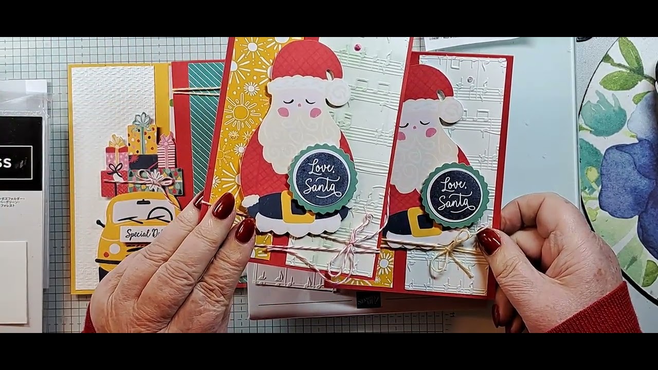 Kerstkaarten vanuit een Kit met Stampin Up producten. 