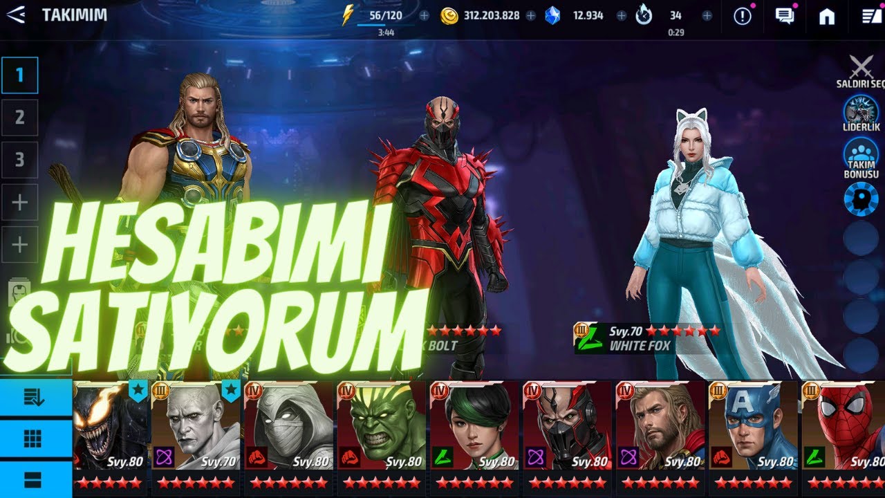 Önemli Duyuru | Hesabımı Satıyorum | Hesap İnceleme | Marvel Future Fight