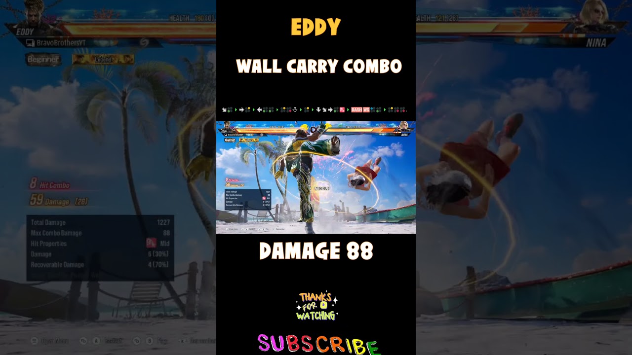 Eddy combo guide tekken8 I Eddy wall carry combo tekken8#Eddy#combo#tekken8