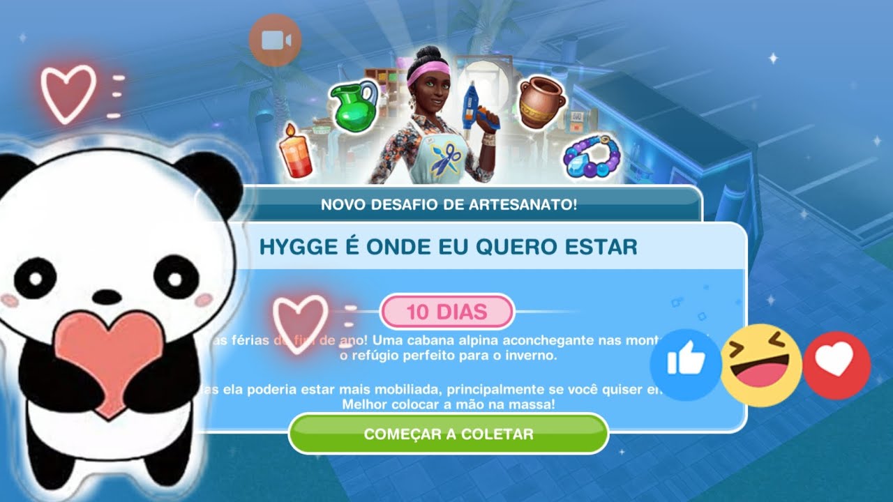 The Sims Freeplay | Novo Desafio de Artesanato ! Hygge é Onde Eu Quero Estar | 2026 Pt-br