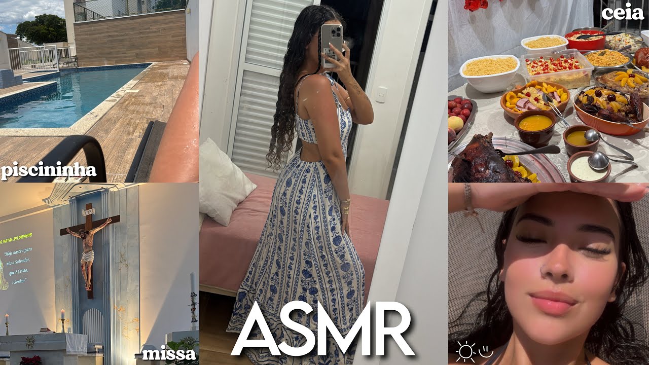 ASMR VLOG - UMA NOITE DE NATAL 🎄🌟 ceia com família, papai noel… 