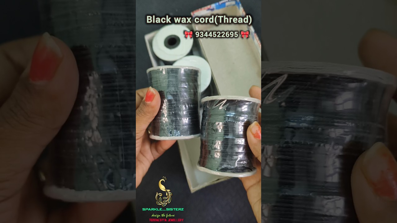 Black Thread(Wax Cord) used for daily wear pendant making&hearts;️ #material #jewellerycraft #shorts