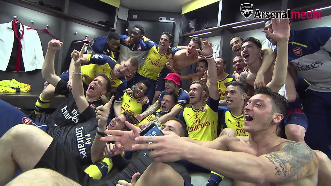 FA Cup final celebrations: Inside the Arsenal dressing room