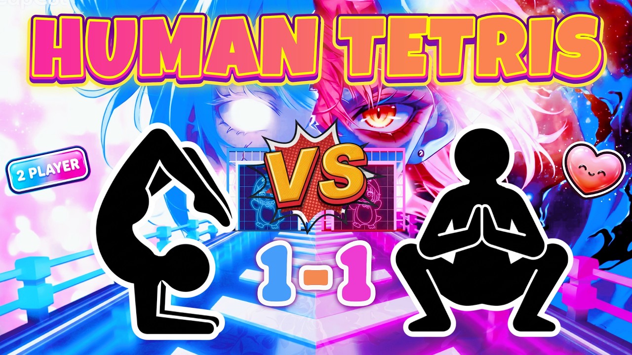 HUMAN TETRIS PvP 2 Player 💕 | Time To Settle It | High-Quality Immersive Interactive Warm-Up #15
