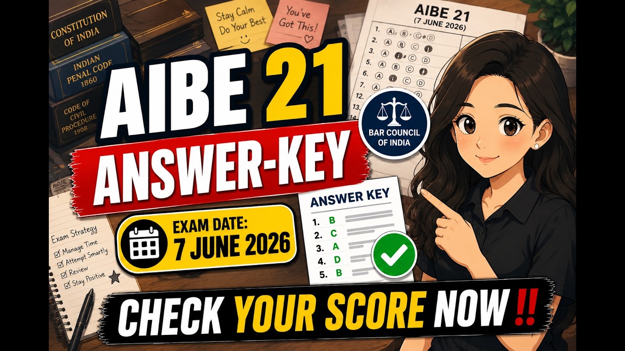 Answer Key AIBE 21 | The wait is over 🎯 | Check your Score Now | MOVE LAW ACADEMY, Ahmedabad