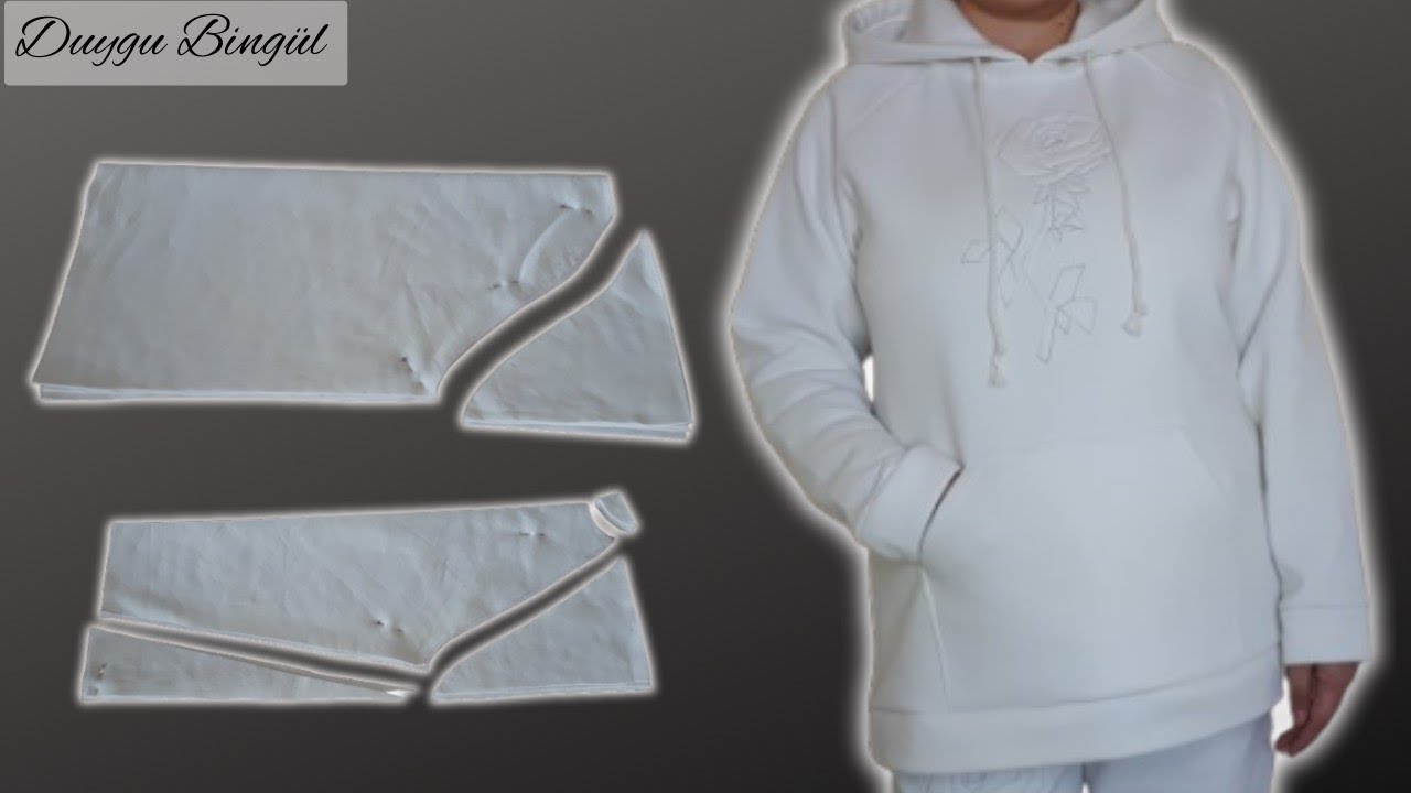 Cutting and Sewing of Oversize Hoodie with Raglan Sleeves / Sewing Teacher D.B.