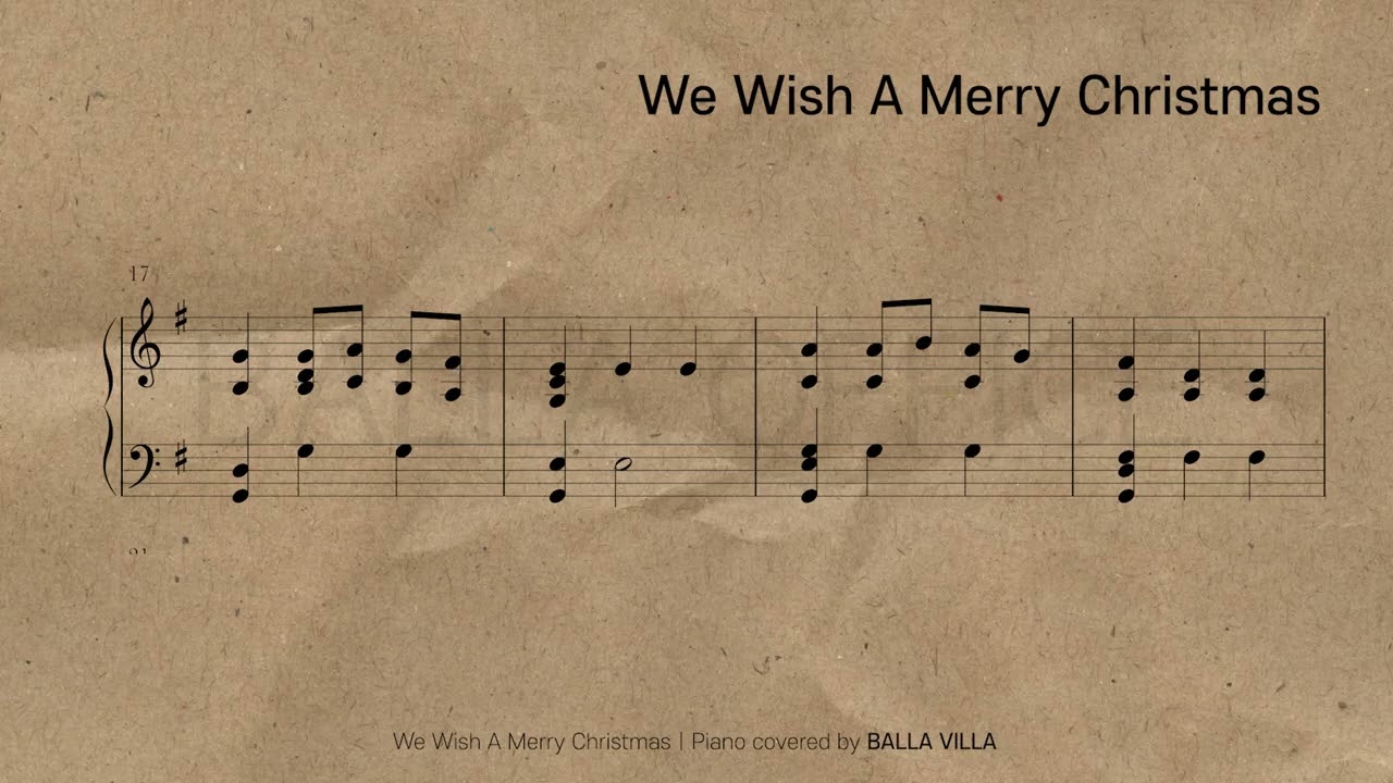 𝗣𝗜𝗔𝗡𝗢 𝗦𝗛𝗘𝗘𝗧 We Wish A Merry Christmasㅣ 크리스마스 피아노 악보