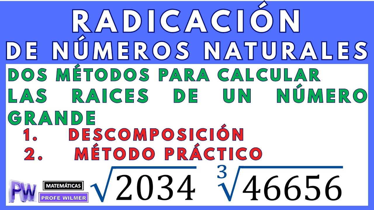 MÉTODO PARA EXTRAER LA RAÍZ DE UN NUMERO GRANDE
