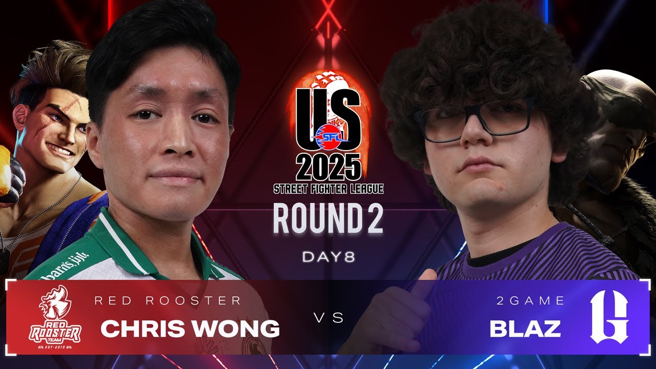 Chris Wong (Luke) vs. Blaz (Sagat) - Red Rooster vs. 2Game - Street Fighter League US 2025 Day 8