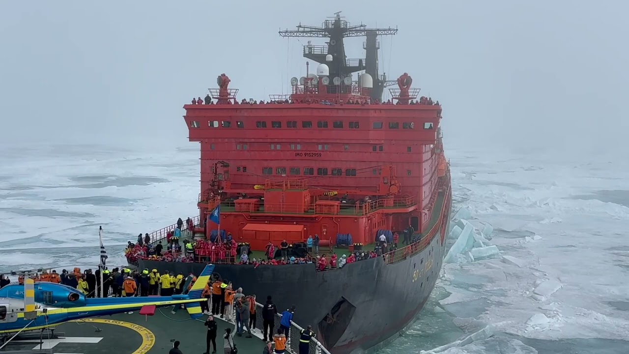 Geographic North Pole: Le Commandant Charcot meets 50 Years of Victory