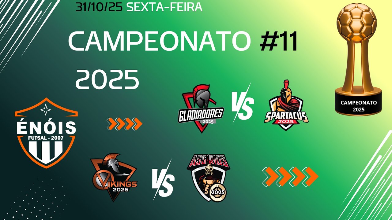 🔥⚽ RODADA 11 CAMPEONATO 2025 ⚽🔥PENÚLTIMA RODADA! Gladiadores viram, Assírios seguem vivos!