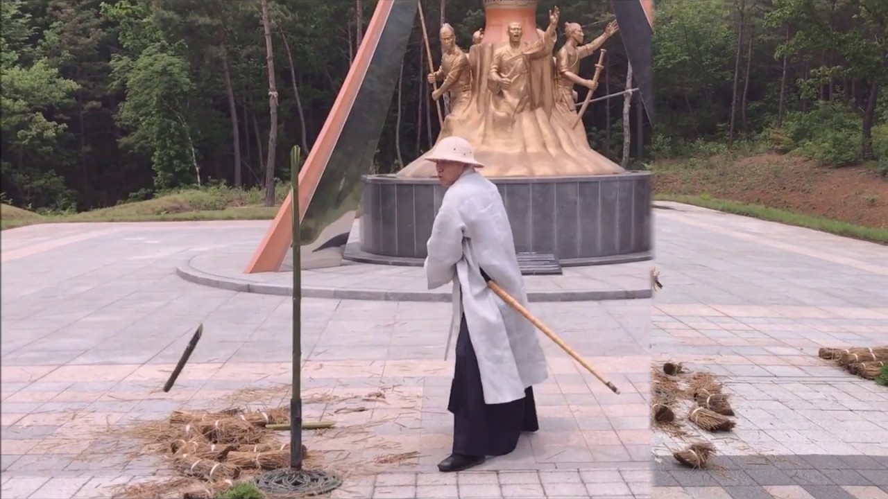 죽장검 buddhist master used the jukjjang.(cane katana)