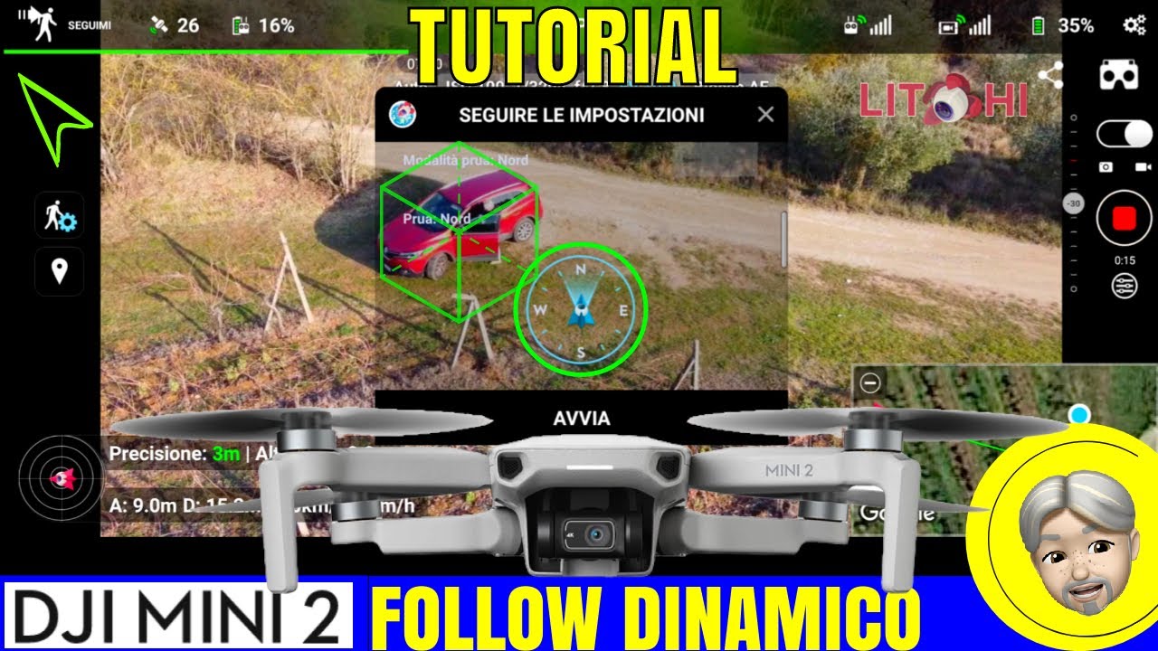 DJI MINI2 la prima volta con il FOLLOW DINAMICO [TUTORIAL ITA]