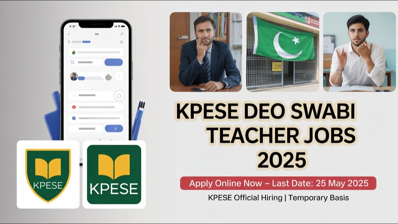 KPESE DEO Swabi Female Teacher Jobs 2025 | How to Apply Online Step by Step Guide