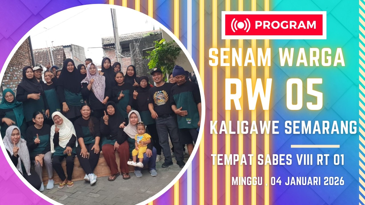 Senam Warga RW 05 Kaligawe Semarang