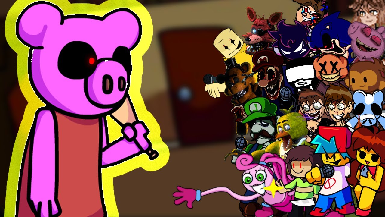 FNF Batness (Vs Roblox Piggy) - But ALL the Characters Sing Together 🎤 Piggyfied DEMO V2 (FNF Mod)