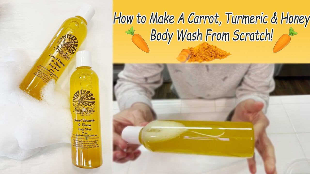How To Make A Carrot, Turmeric & Honey Body Wash (DIY Body Wash With Organic Turmeric)