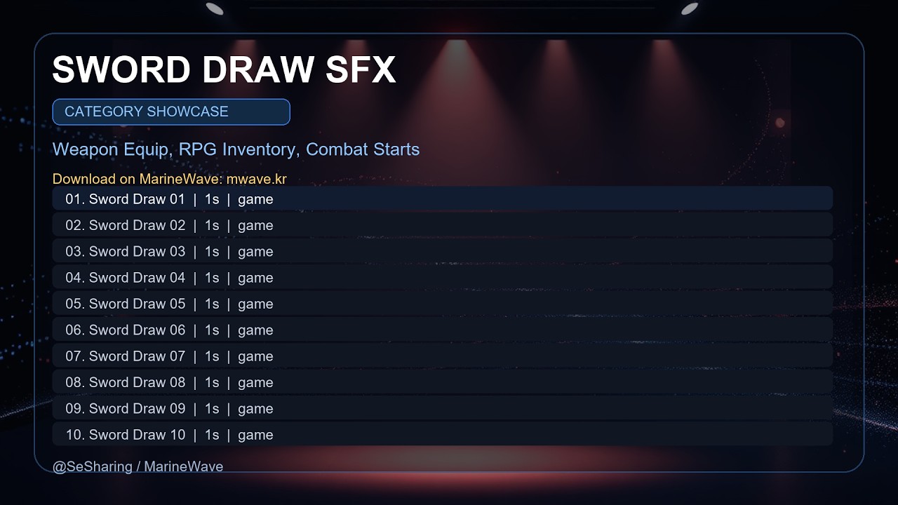 Sword Draw Sound Effects for Games | MarineWave SFX