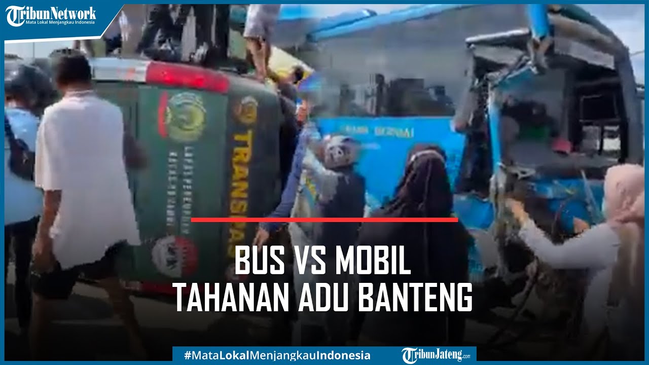 Bus Vs Mobil Tahanan Adu Banteng Belasan Luka-luka