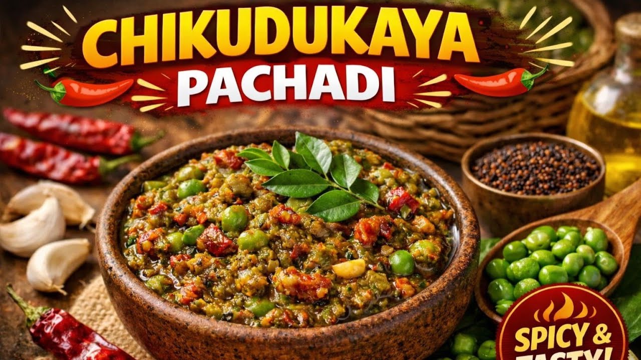 Chikudu Kaya Pachadi | Broad Beans Chutney | Easy Recipe