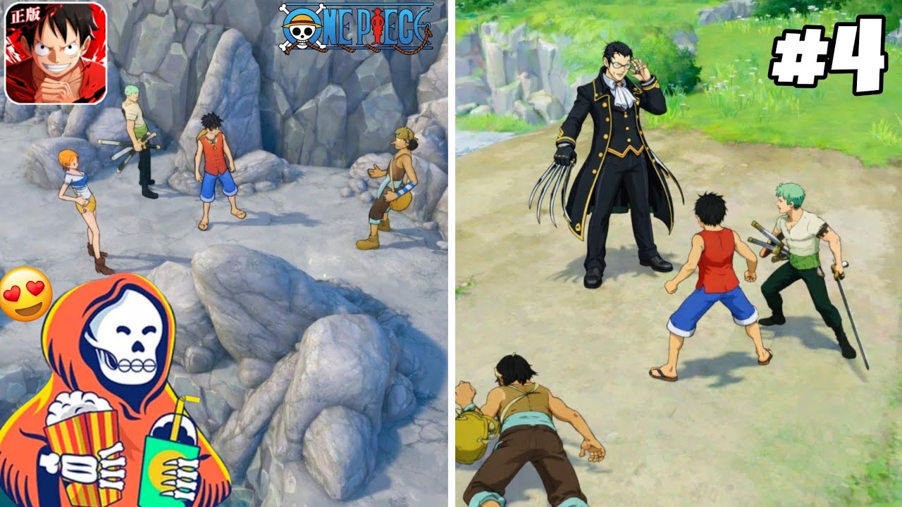 FIGHT WITH BLACK CAT PIRATES AND USOPP JOINS THE CREW || ONE PIECE FIGHTING PATH GAMEPLAY #4