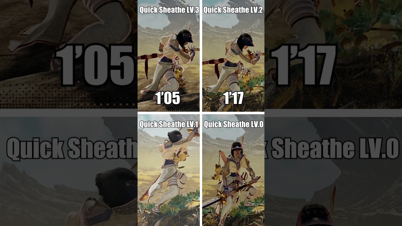 Comparison of Special Sheath by Level #MonsterHunterWilds #MHWilds