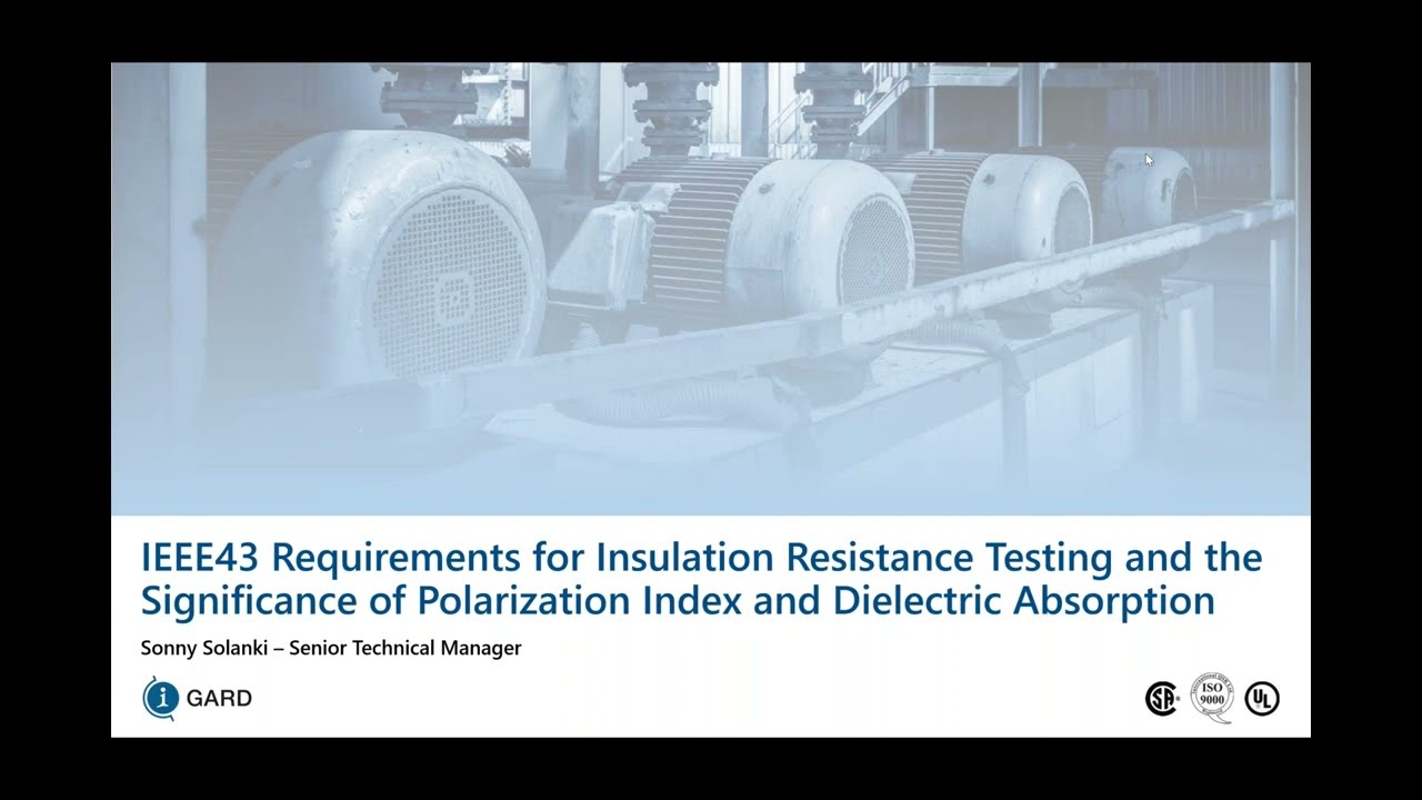IEEE43: Insulation Resistance, PI & DA