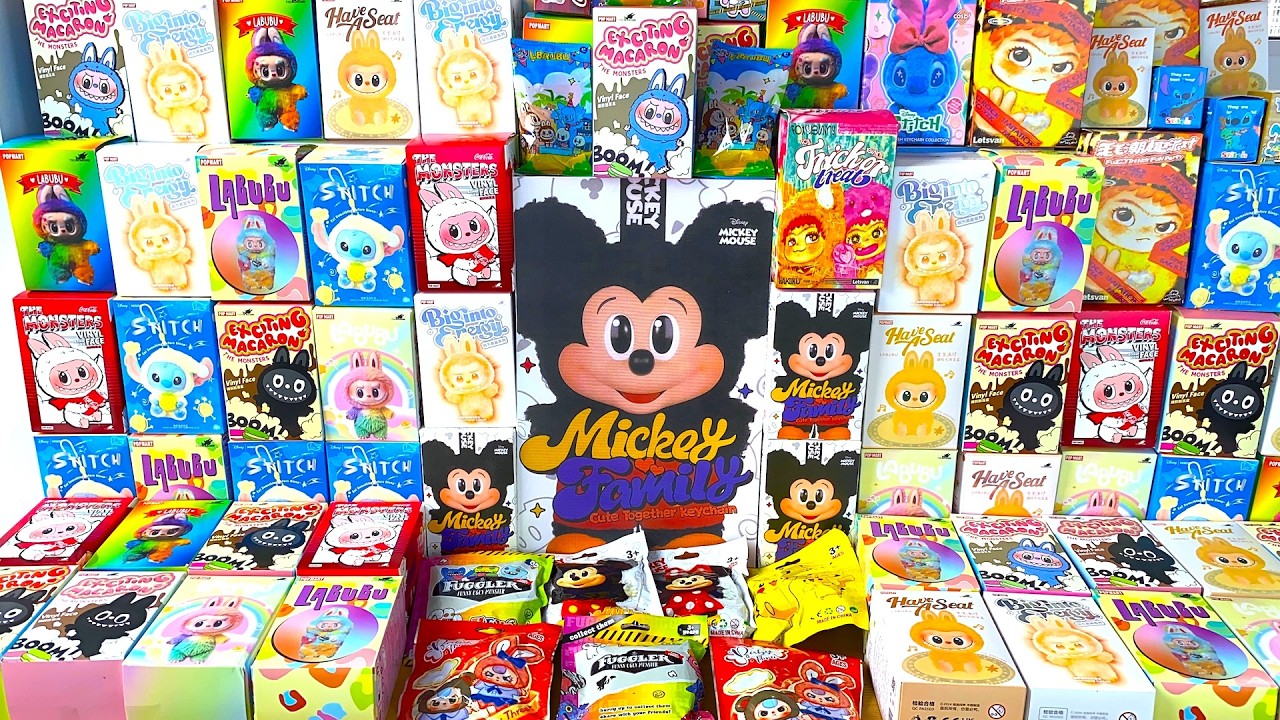 130 Лабуба Blind Box POP MART! Мега Выпуск 🤯 Giant Mickey Family Unboxing LABUBU САМЫЙ КРУТОЙ ОБЗОР!