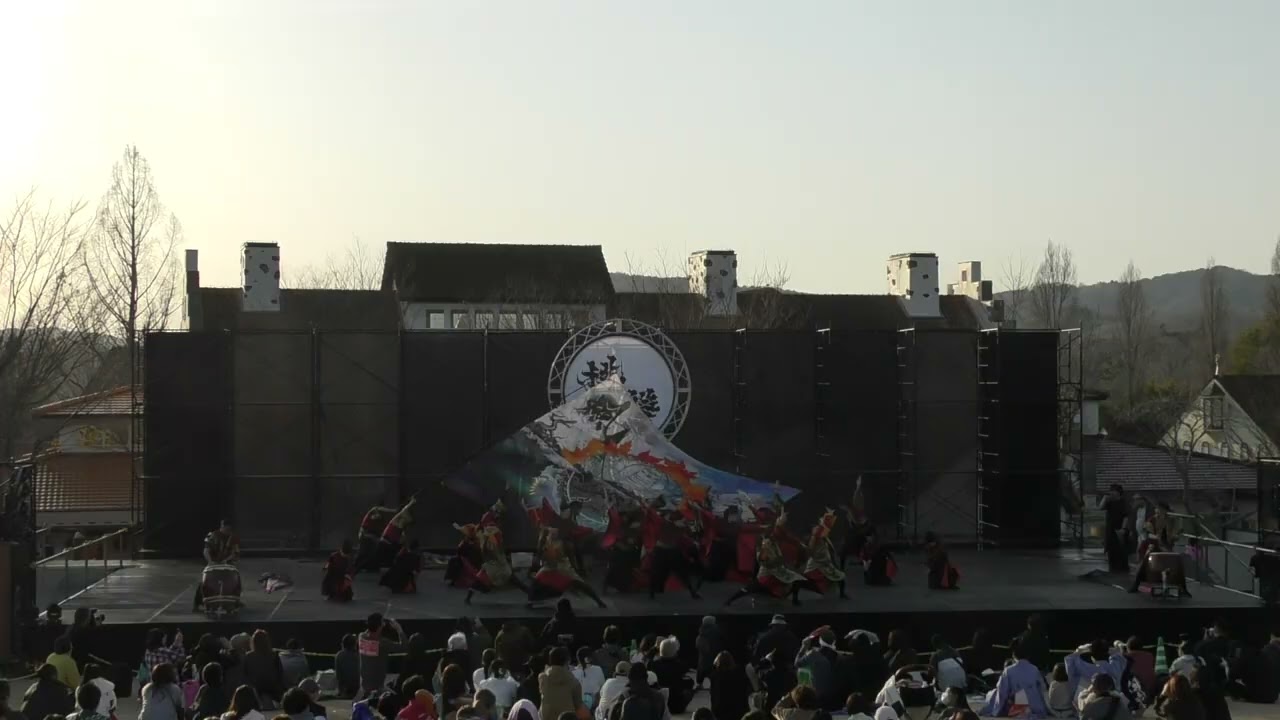 大賞演舞　　うらじゃ踊り連楓　　あかいわ桃磐祭2026（3月1日）　　芝生広場