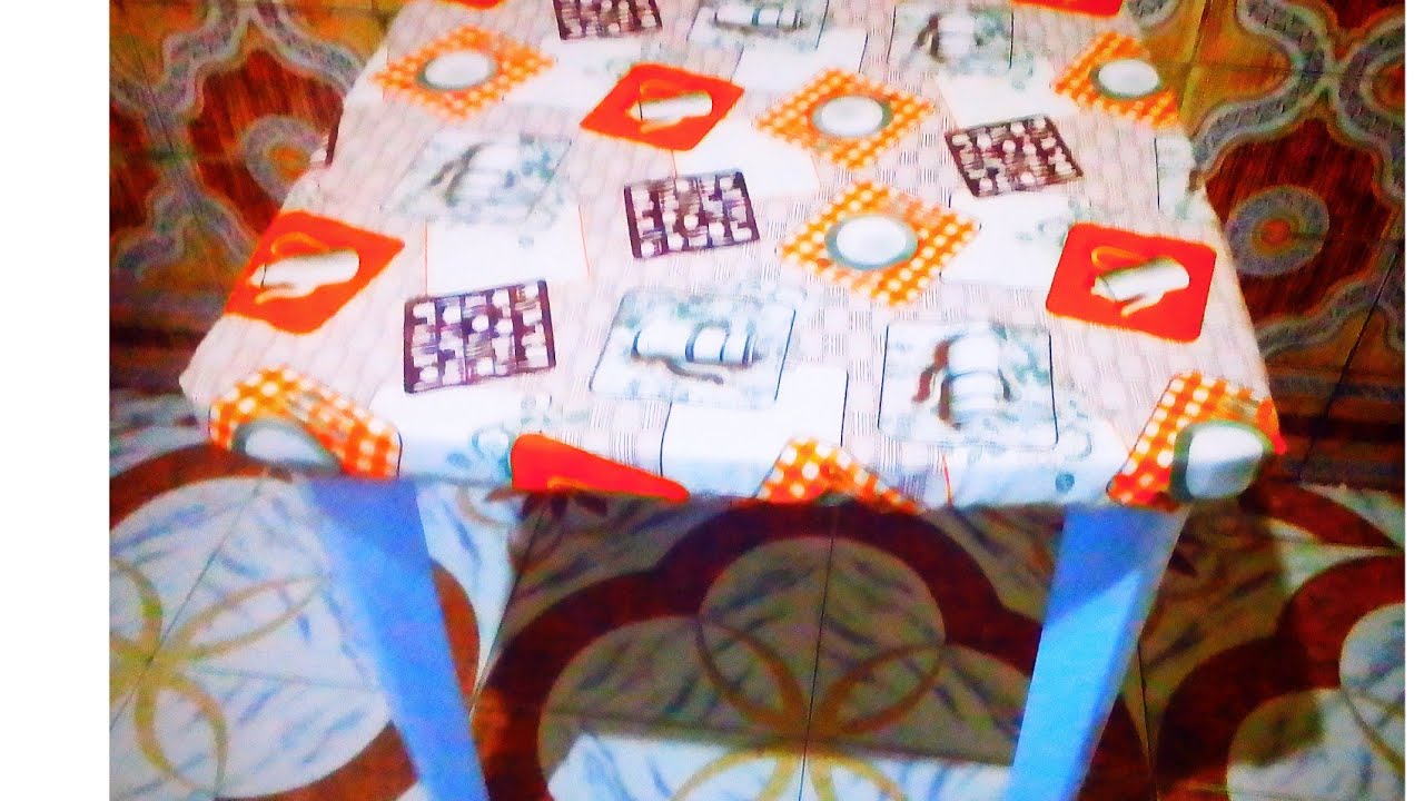 طريقة تفصيل وخياطة غطاء طاولة بلاستيك الشريط المطاطي/ comment coudre une napp de table élastique