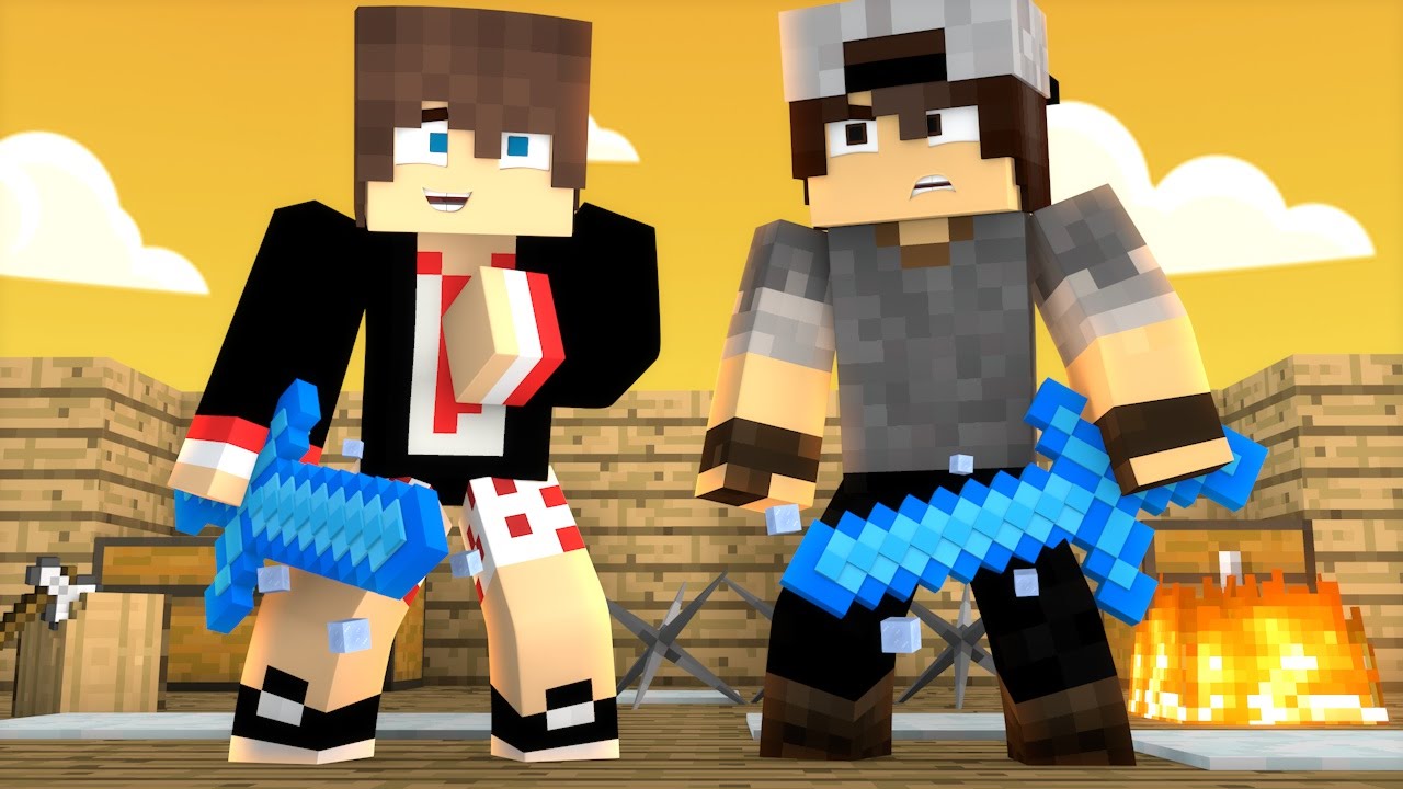 Minecraft: SORTE NO PVP - ESPADA DO GELO!