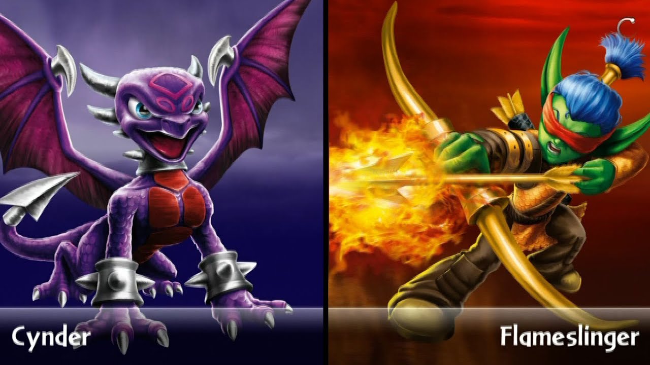 SKYLANDERS GIANTS - CYNDER VS. FLAMESLINGER (VERSUS)