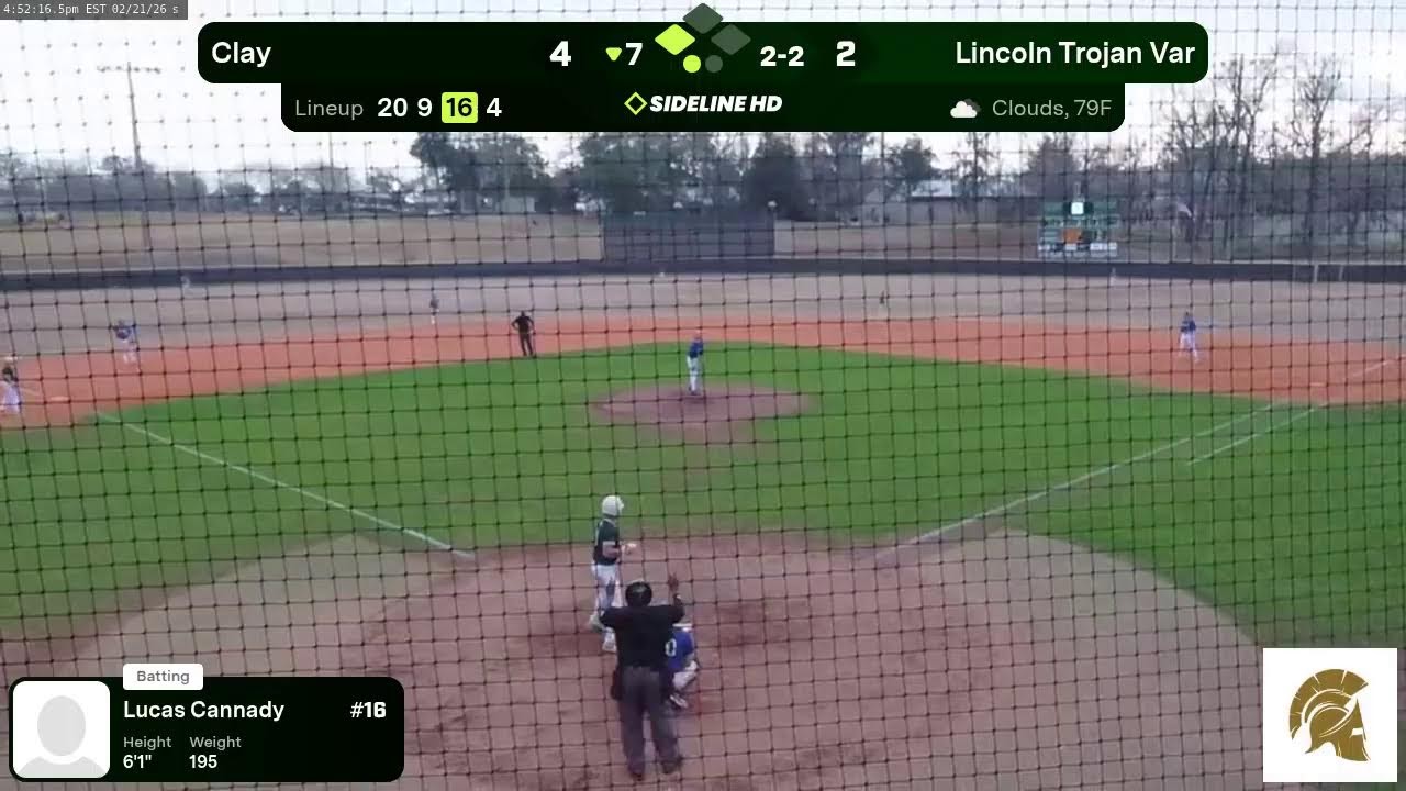 Lincoln Trojan Var vs. Clay (2026.02.21)