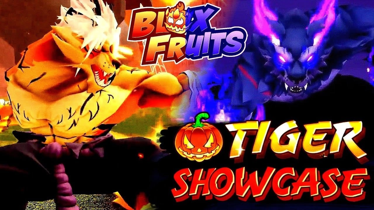 showcase tiger fruit in blox fruits