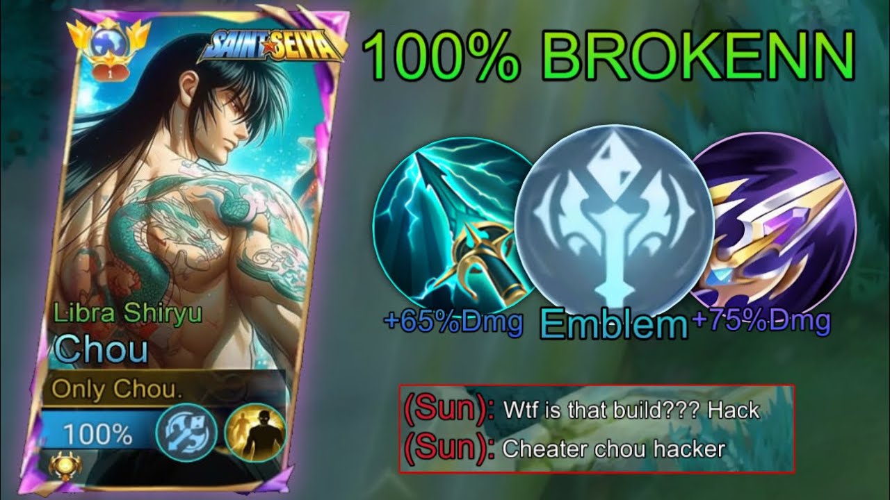TOP GLBOAL CHOU BEST ROTATION AND BUILD FOR RANK PUSH 2026 | Mlbb Chou One Shot Build 😱 