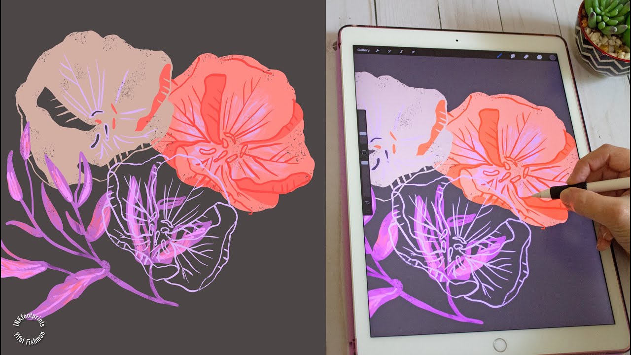 Wild Flowers illustration mini-class | Learn to Draw Flowers | Procreate Tutorial