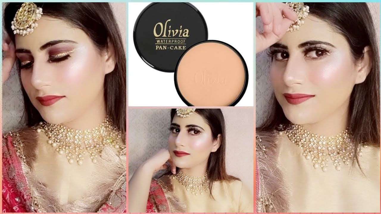 How To Get Glowy & High Coverage Makeup From Olivia Pan Cake || beauty place ||