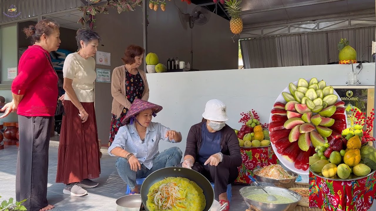 ĐỔ BÁNH XÈO/HÁI TRÁI CÂY TẠI HOMSSTAY LONG KHÁNH QUÊ EM 