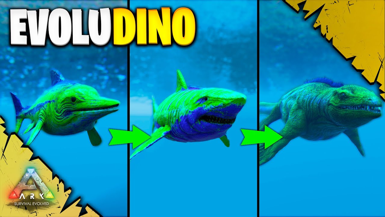 A EVOLU&Ccedil;&Atilde;O DO MOSASSAURO | EVOLUDINO | ARK SURVIVAL EVOLVED