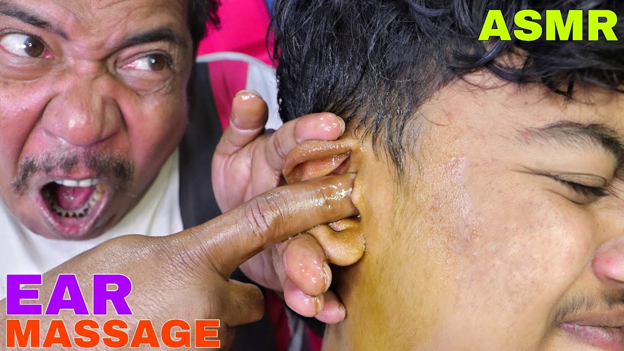 Ultimate Relaxation ASMR : Ear Massage With Mustard Oil | Head Massage By Asim Barber Stress Relief