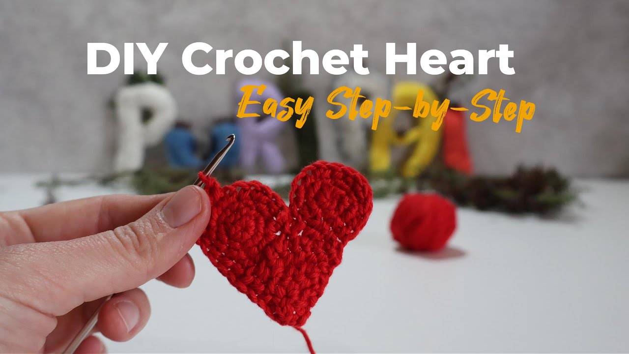 Easy Crochet Valentine’s Heart 🧶❤️#crochet  #knitting