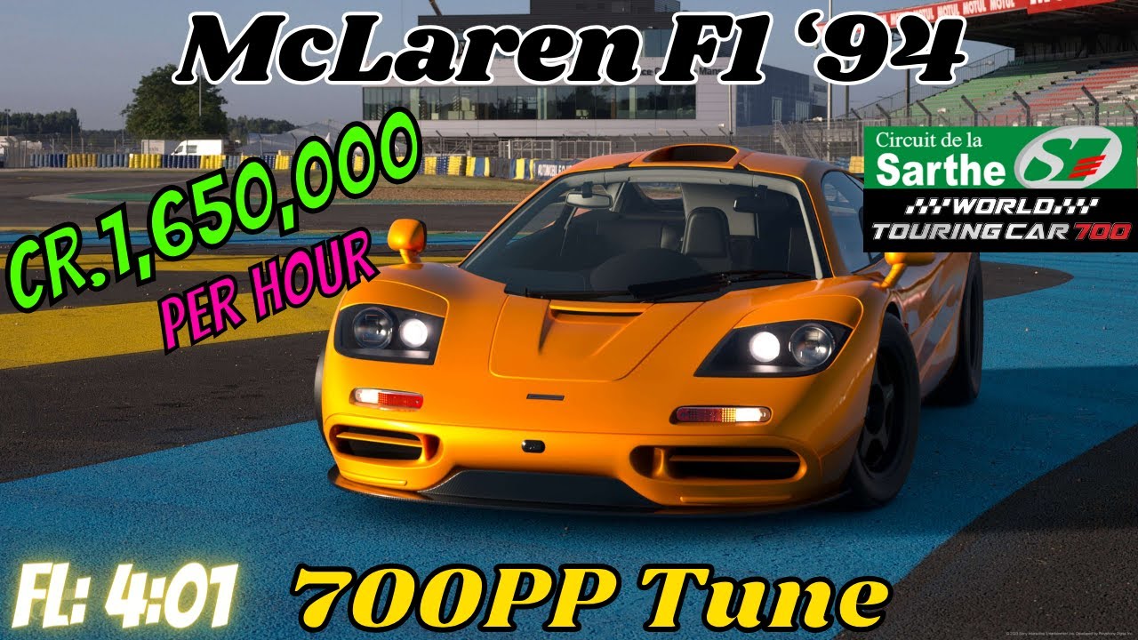 GT7|McLaren F1 '94|La Sarthe 700pp|1.37 (Requested)