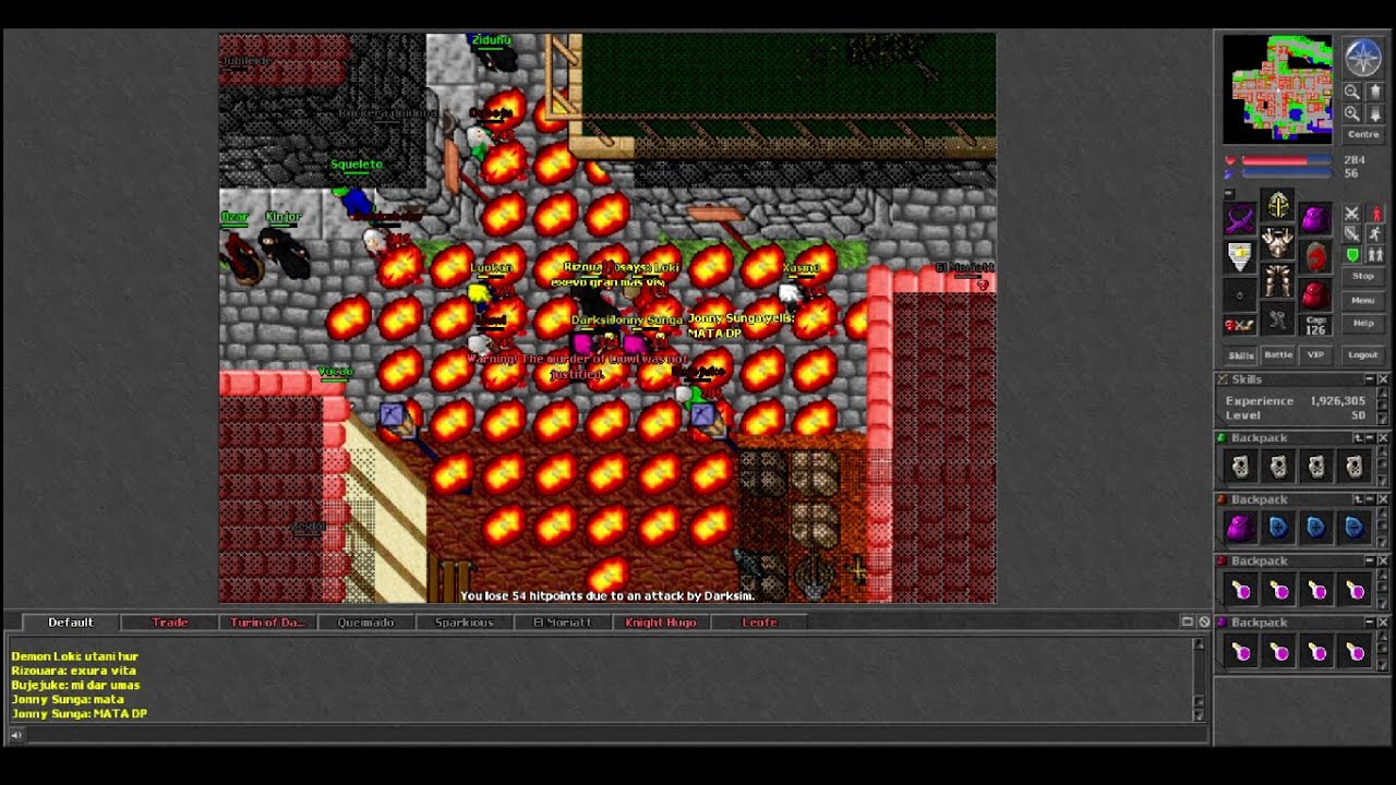 Old Tibia - MS 50 Mass PK Until BAN (Julera 2004 7.3)